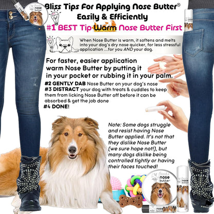 The Blissful Dog Collie Nose Butter for Dry, Cracked Skin, Lick-Safe Dog Nose Balm with