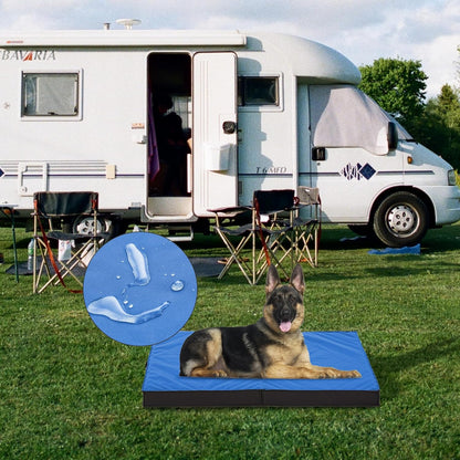 Outdoor Dog Bed for Large Dogs, Waterproof and Portable with Washable Cover, Foldable Cooling