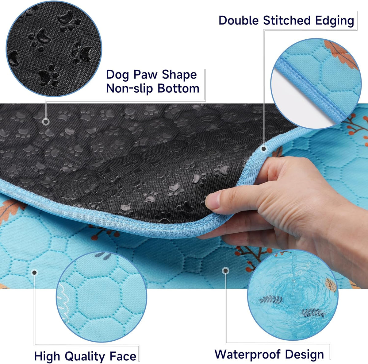 Sunheir 2 Pack Washable Guinea Pig Pee Pads, 24" x 48" Waterproof Reusable Guinea Pig Cage Liners