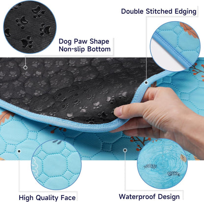 Sunheir 2 Pack Washable Guinea Pig Pee Pads, 24" x 48" Waterproof Reusable Guinea Pig Cage Liners