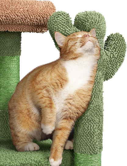 Yaheetech Cactus Cat Tree, 42in Cat Tower for Indoor Cats, Multi Level Kitten Condo Scratching