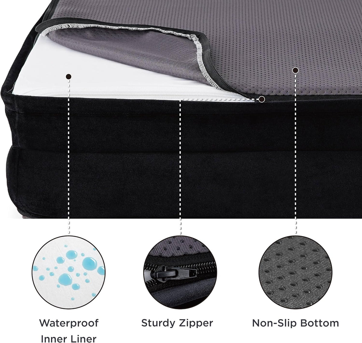 Bedsure Orthopedic Dog Beds for Small Dogs - Washable Small Dog Cat Bed Waterproof, Comfort Pet
