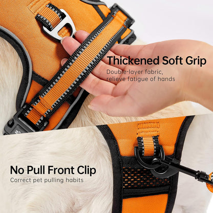 NESTROAD No Pull Dog Harness,Adjustable Oxford Dog Vest Harness with Leash,Reflective No-Choke Pet
