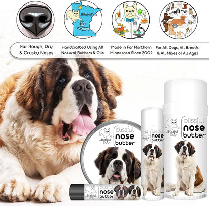 The Blissful Dog St. Bernard Nose Butter, Versatile Dog Nose Balm for Dry Nose, Handcrafted Nose