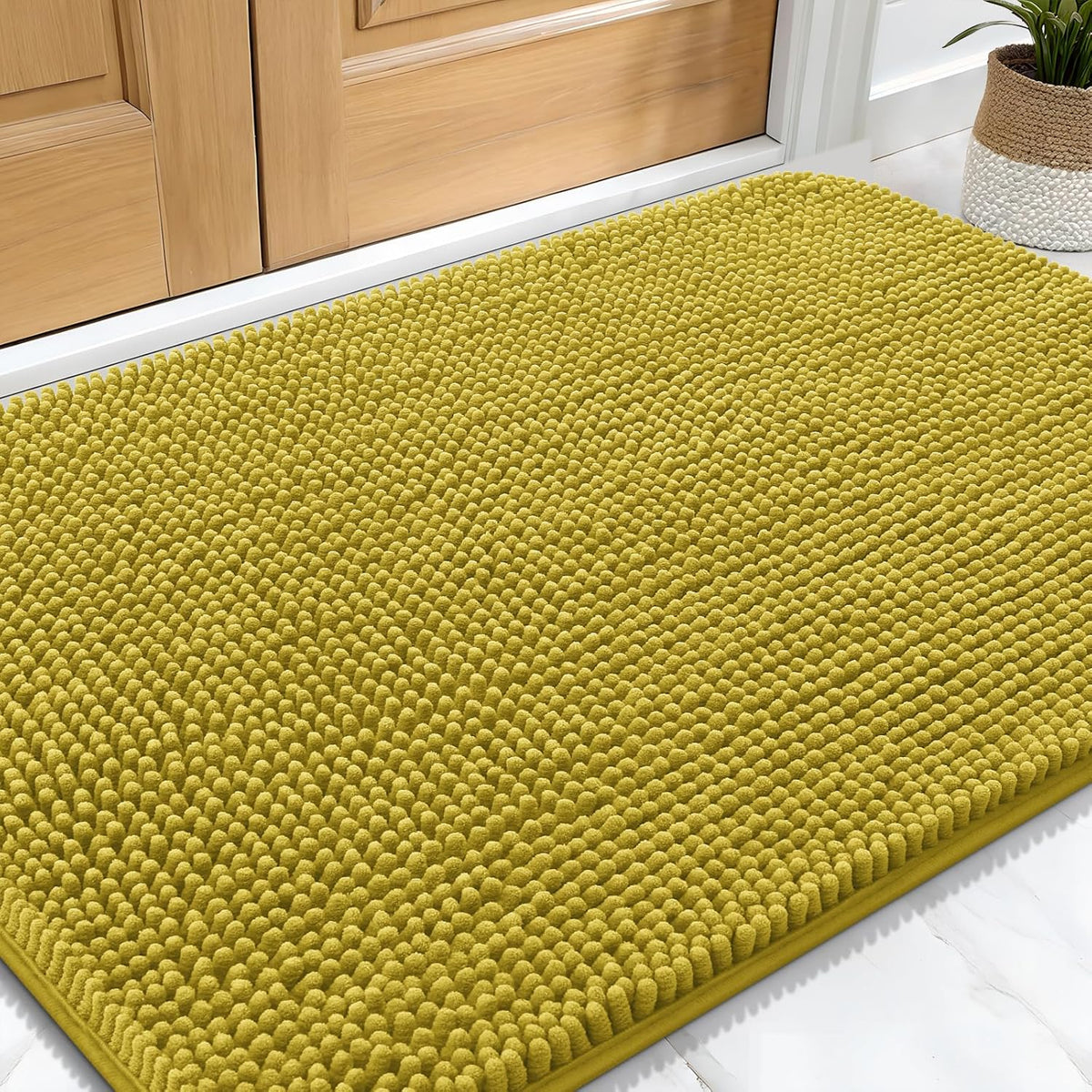 OLANLY Dog Door Mat for Muddy Paws 30x20, Absorbs Moisture and Dirt, Absorbent Non-Slip Washable