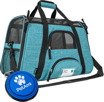 PetAmi Airline Approved Pet Carrier for Cat, Soft Sided Dog Carrier for Small Dog, Cat Travel