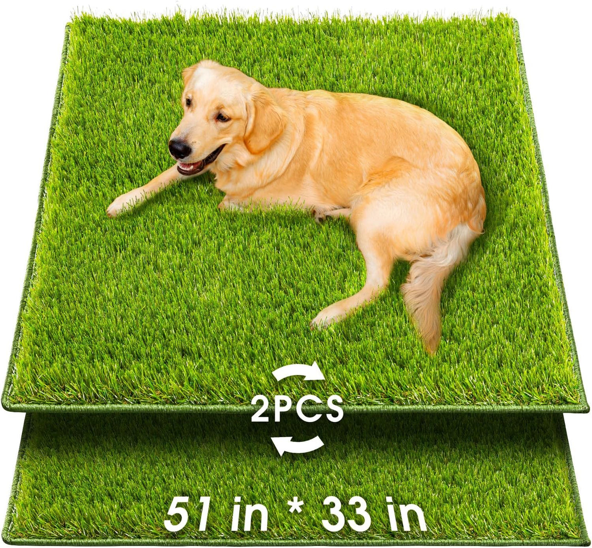 Hompet Artificial Grass for Dogs, 51"x33", Professional Dog Grass Mat, Easy to Clean with Drainage