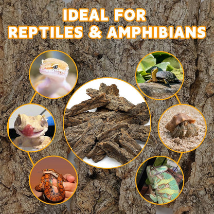 BNOSDM Reptile Terrarium Bark Substrate Bedding Tortoise Natural Cork Bark Reptile Climbing Mat