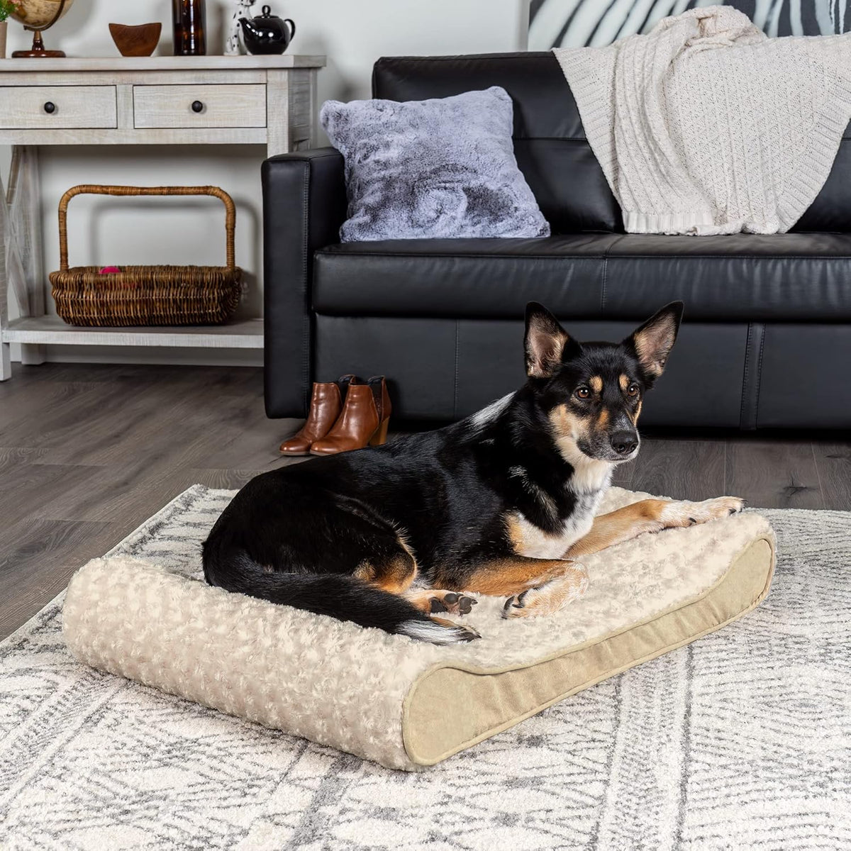Furhaven Orthopedic Dog Bed for Large/Medium Dogs w/ Removable Washable Cover, For Dogs Up to 38