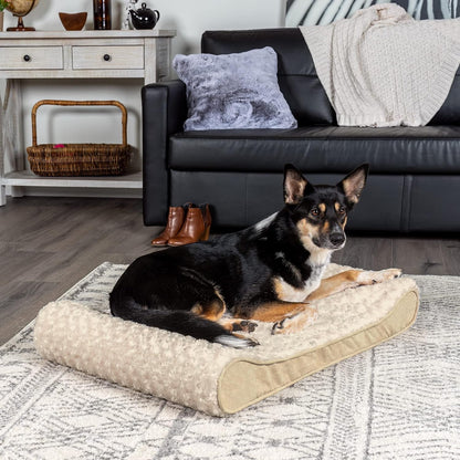 Furhaven Orthopedic Dog Bed for Large/Medium Dogs w/ Removable Washable Cover, For Dogs Up to 38