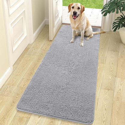 OLANLY Dog Door Mat for Muddy Paws 70x24, Absorbs Moisture and Dirt, Absorbent Non-Slip Washable