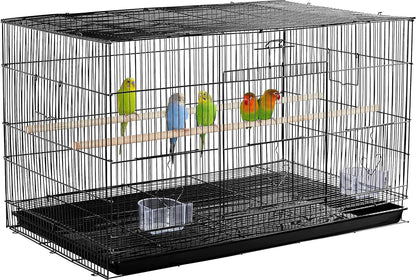 Yaheetech 30'' Length Flight Bird Cage Iron Flight Parrot Cage for Small Parrots Parakeets