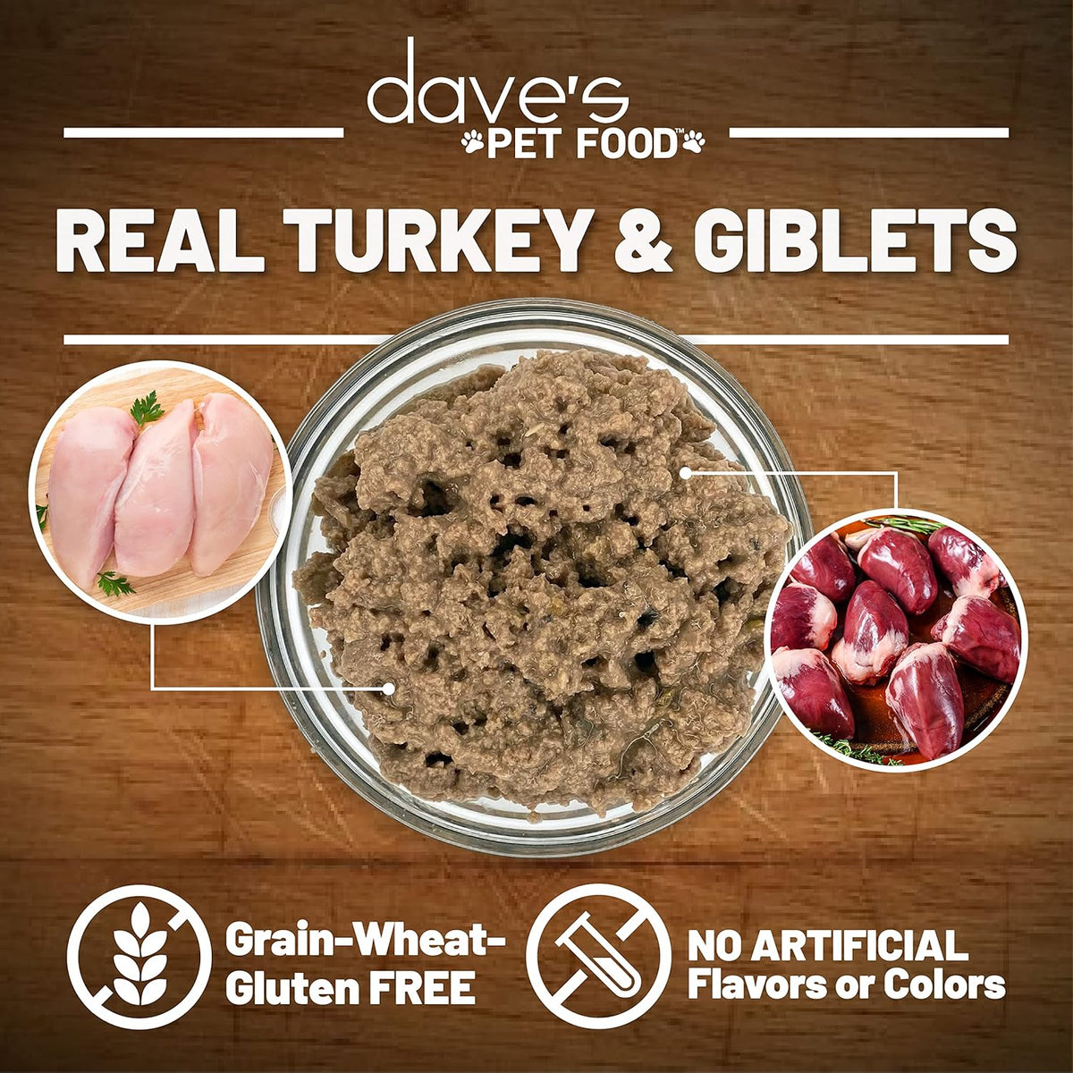 Dave's Pet Food Grain Free Wet Cat Food Gravy (Turkey & Giblets Dinner in Gravy), Made in USA