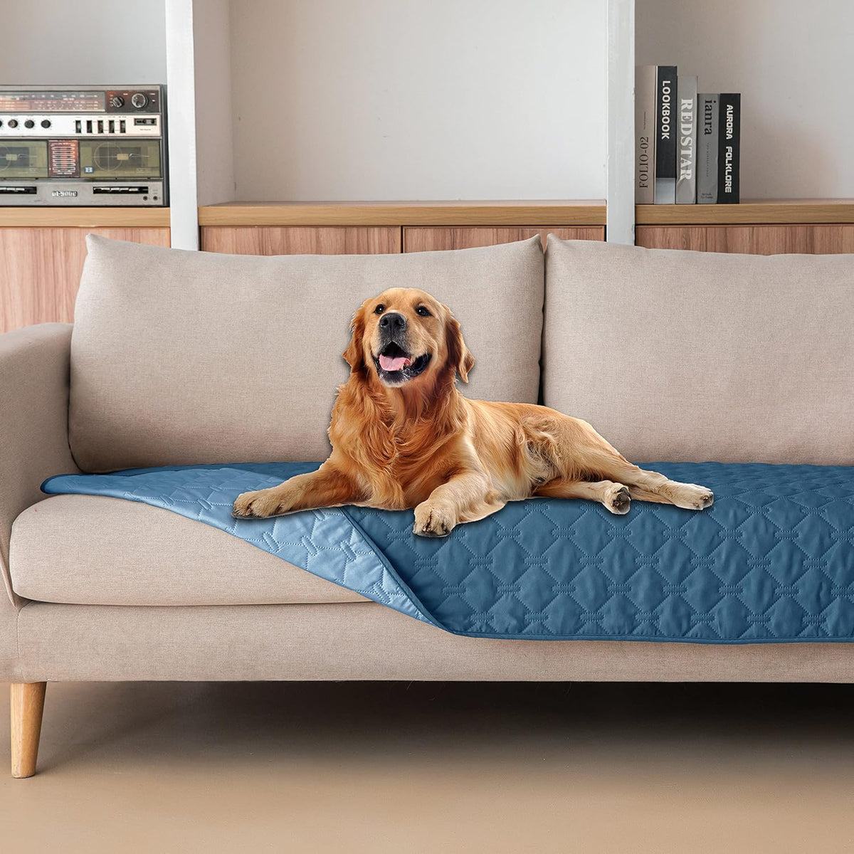 gogobunny 100% Double-Sided Waterproof Dog Bed Cover Pet Blanket Sofa Couch Furniture Protector for