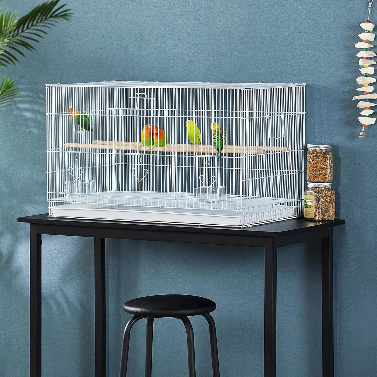 Yaheetech 30-inch Stackable Flight Bird Cages for Parakeets Cockatiels Conures Finches Budgies