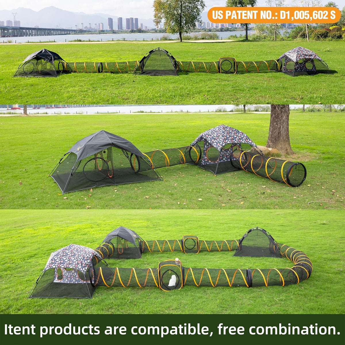 Outdoor Cat Play Tent for Indoors and Outdoors (X- Large Portable Pet House, Outdoor Cat Enclosure