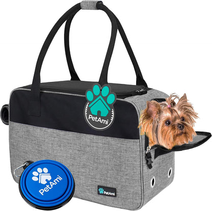 PetAmi Dog Purse Carrier for Small Dogs, Airline Approved Soft Sided Pet Carrier with Pockets