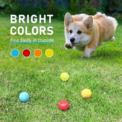 Prime Pets Mini Tennis Balls for Dogs, 2 Inch Squeaky Dog Toys, Interactive Dog Toy Balls for
