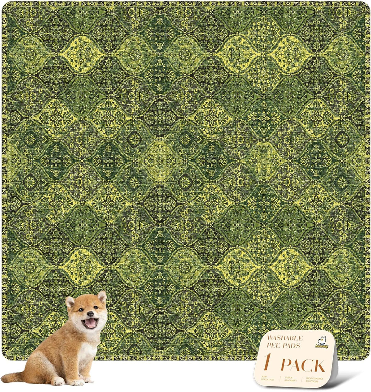 nunubaby Washable Pee Pads for Dogs, Stylish, Non-Slip and Leak-Proof Pee Pads. Reusable Potty Pads