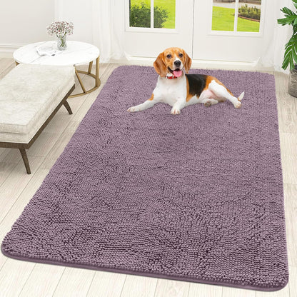 OLANLY Dog Door Mat for Muddy Paws 70x46, Absorbs Moisture and Dirt, Absorbent Non-Slip Washable