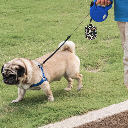 Petmolico Dog Poop Bag Holder Leash Attachment, Waste Bag Dispenser Zippered Pouch, Fits Any Leash