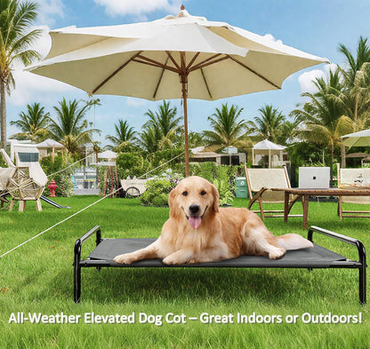 Raised Dog Bed, Outdoor Dog Bed for Dogs, Cooling Elevated Pet Cot, Durable and Sturdy Pet Bed