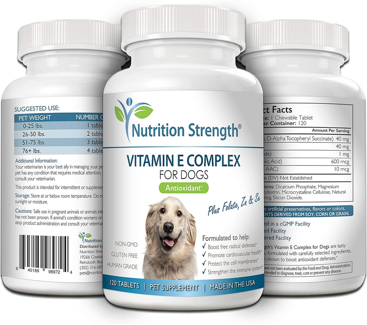 Vitamin E for Dogs, Promote Cardiovascular Health, Support Cell Membranes, Vitamin E Complex to