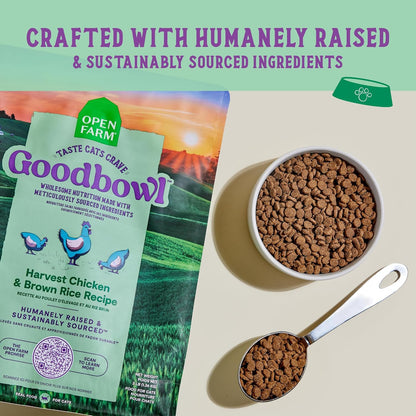 Open Farm Goodbowl, Protein Rich Dry Cat Food Made from Meticulously Sourced Simple Ingredients