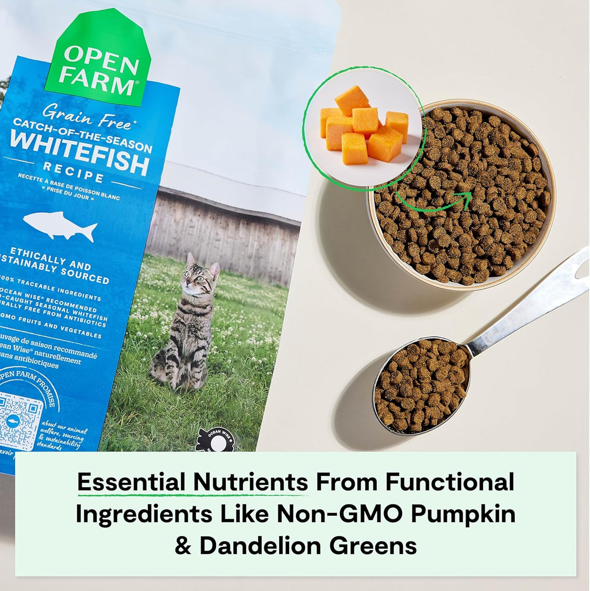 Open Farm Catch-of-The-Season Whitefish Grain-Free Dry Cat Food, Wild-Caught Fish Recipe with