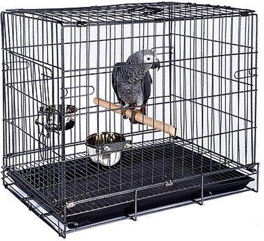 Durable Easy Portable Collapsible Metal Travel or Veterinary Collapsable Parrot Bird Carrier