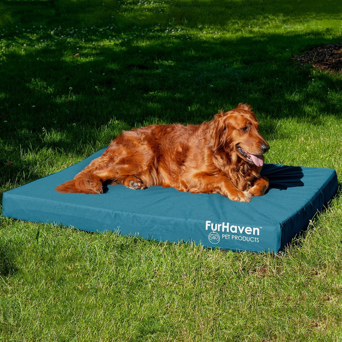 Furhaven Water-Resistant Cooling Gel Dog Bed for Large Dogs w/ Removable Washable Cover, For Dogs