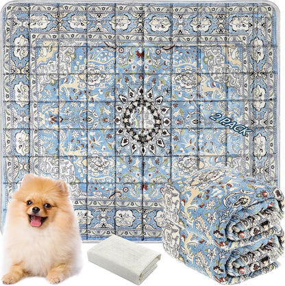Washable Thickened Pee Pads for Dogs, 2 Pack (36"x42") Upgrade Reusable Puppy Pads with Non-Slip