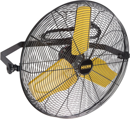 HiCFM 9100 CFM 24 inch Heavy Duty Industrial Wall Mounted Fan with TEAO Enclosure Motor, Permanent