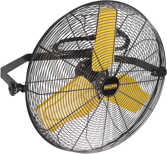 HiCFM 9100 CFM 24 inch Heavy Duty Industrial Wall Mounted Fan with TEAO Enclosure Motor, Permanent