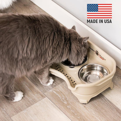 Neater Feeder Express Mess Proof Cat Bowls Elevated, No Spill Feeding Station, Stainless Steel