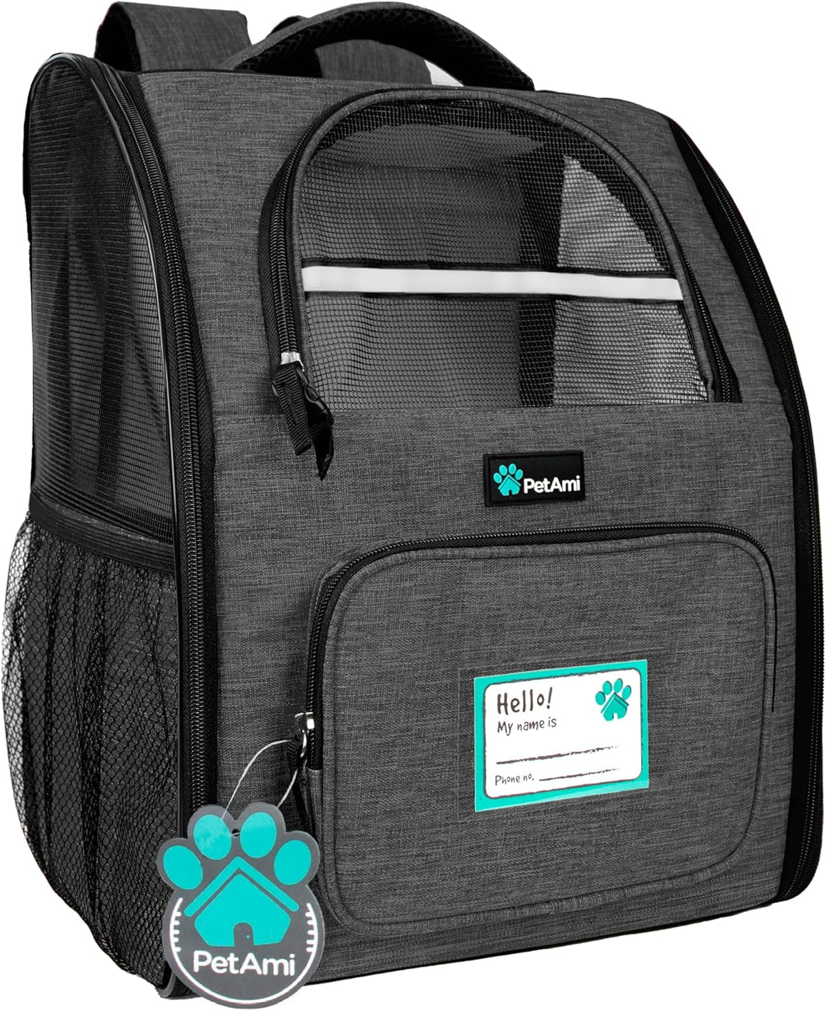 PetAmi Dog Backpack Carrier for Small Large Cat, Pet, Puppy, Ventilated Pet Hiking Backpack Travel