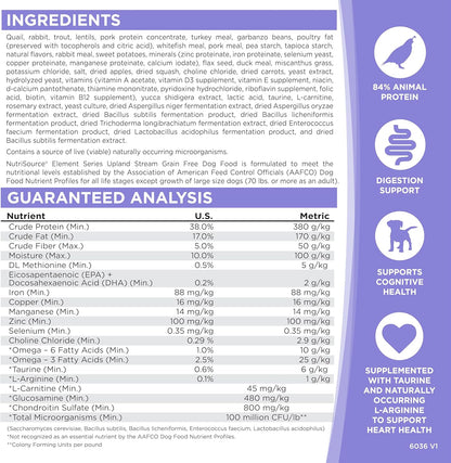 NutriSource Element Series Upland Stream Dry Dog Food, Quail, Rabbit & Trout, 24LB