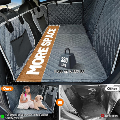 Back Seat Extender for Dog,Waterproof Hard Bottom Dog Car Seat Cover for Back Seat