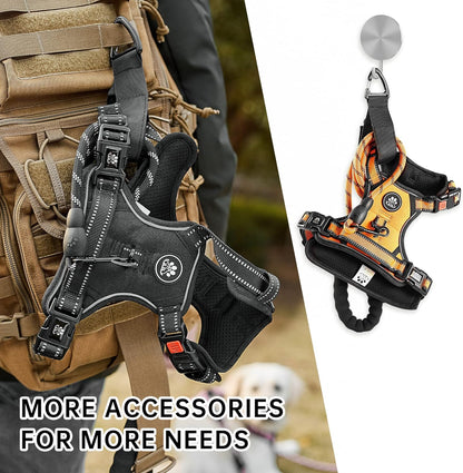 NESTROAD No Pull Dog Harness,Adjustable Oxford Dog Vest Harness with Leash,Reflective No-Choke Pet