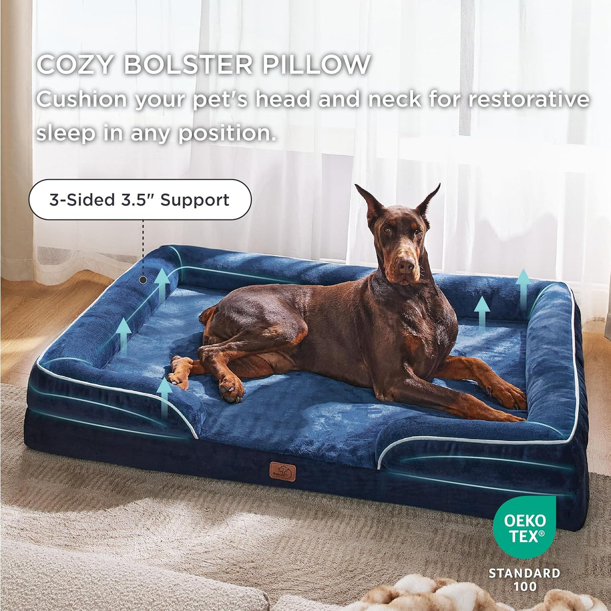 Bedsure XXL Orthopedic Dog Bed for Extra Large Dogs - Washable Giant Dog Cat Bed Waterproof