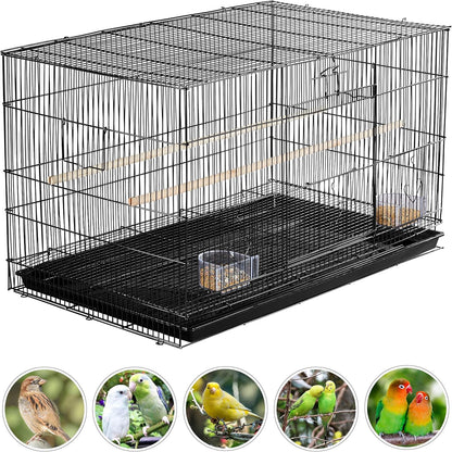 Yaheetech 30'' Length Flight Bird Cage Iron Flight Parrot Cage for Small Parrots Parakeets