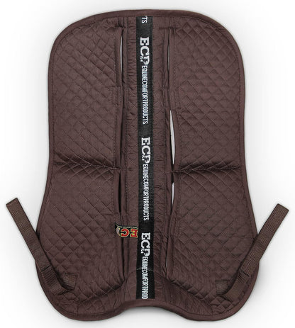 ECP Equine Comfort Products Adjustable Shock Absorbing Memory Foam Half Saddle Pad, Injury