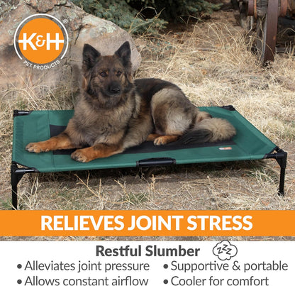 K&H Pet Products Outdoor Elevated Dog Cot, Breathable Cooling Elevated Cot Hammock Pet Bed for XL