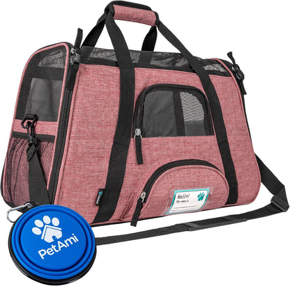 PetAmi Airline Approved Pet Carrier for Cat, Soft Sided Dog Carrier for Small Dog, Cat Travel