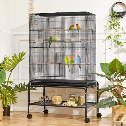 Yaheetech 53'' Large Bird Cage Budgie Cage for Parakeets Cockatiels Conures Lovebirds Parrots with