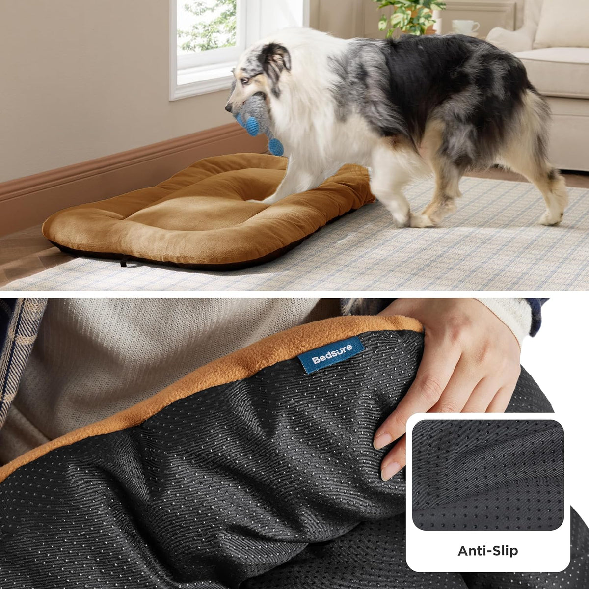 Bedsure Washable Dog Crate Pad for Small Dogs, Anti-Slip Puppy Kennel Dog Bed for Crate - Ultra