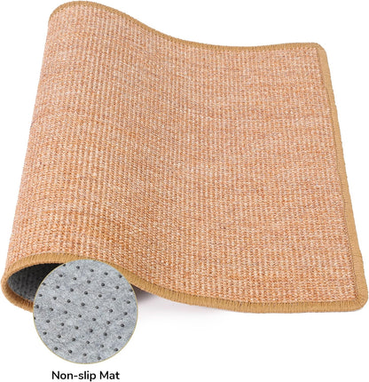 FUKUMARU Cat Scratcher Mat, 23.6 X 31.5 Inch Natural Sisal Cat Scratch Mats, Horizontal Cat Floor