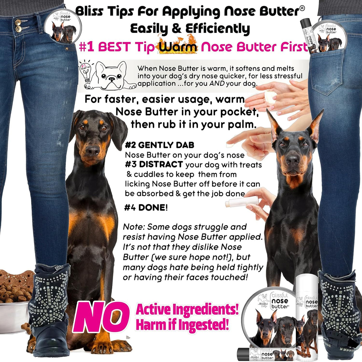 The Blissful Dog Doberman Nose Butter, Versatile Dog Nose Balm for Dry Nose, Handcrafted Nose