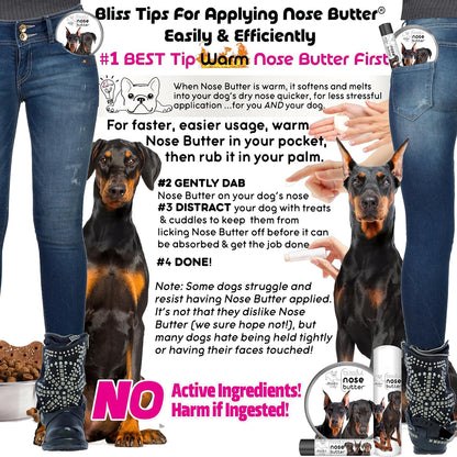 The Blissful Dog Doberman Nose Butter, Versatile Dog Nose Balm for Dry Nose, Handcrafted Nose
