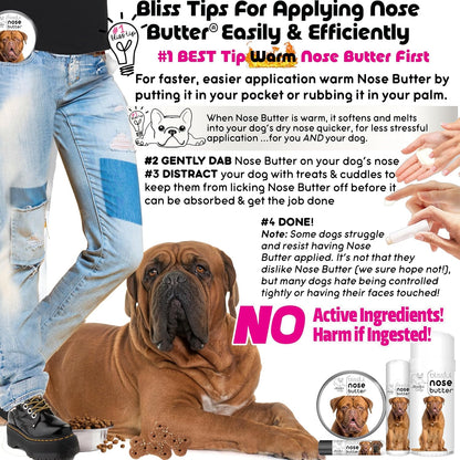 The Blissful Dog Dogue De Bordeaux Nose Butter, Versatile Dog Nose Balm for Dry Nose, Handcrafted